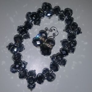 Gorgeous pewter/dark grey sparkly set